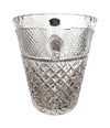 VAL SAINT LAMBERT CRYSTAL CHAMPAGNE BUCKET WITH GLASS HANDLES