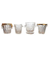 VAL SAINT LAMBERT CRYSTAL CHAMPAGNE BUCKET WITH GLASS HANDLES