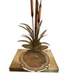 WILLY DARO BULRUSH LAMP WITH UNDER LIT AGATE SLICE