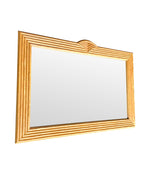 A large 1970s pencil reed bamboo mirror in the style of vivai del sud
