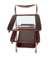 Lovely 1950s Cesare Lacca Mahogany Bar Cart Trolley with Removable Trays