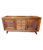 1940s Walnut and Oak Sideboard by Charles Dudouyt - Mid Century Sideboard - Ed Butcher Antiques